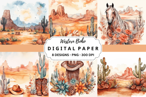 Download Watercolor Western Boho Background - Boho background Collection