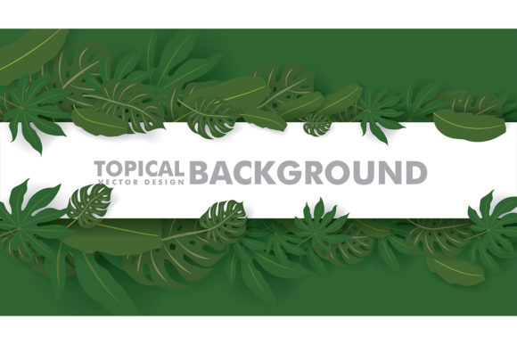 Download Frame Made of Fresh Green Tropical Leave - Premium Resources