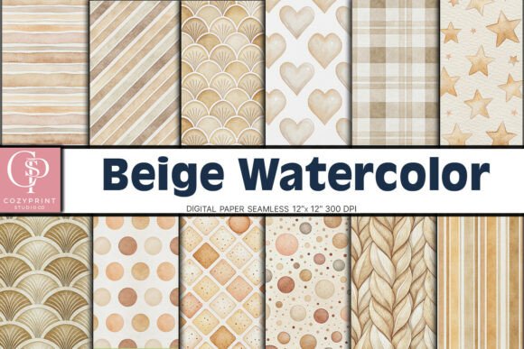 Download Beige Polka Dot Digital Paper Background - Beige Collection