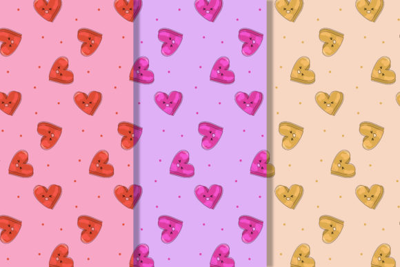 Download Kawaii Heart Fun Pattern - Fun pattern Collection