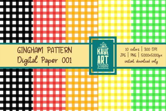Download Rainbow Gingham Digital Patterns - Digital patterns Collection